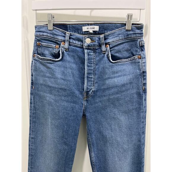 RE/DONE High-Rise Stovepipe Jeans with Raw-Edge Hem Sz 28 - Picture 3 of 11